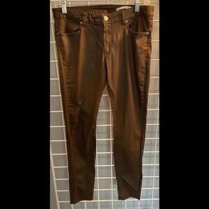 ZARA WOMAN Sz 8 Brown Slim Pant Medium Rise